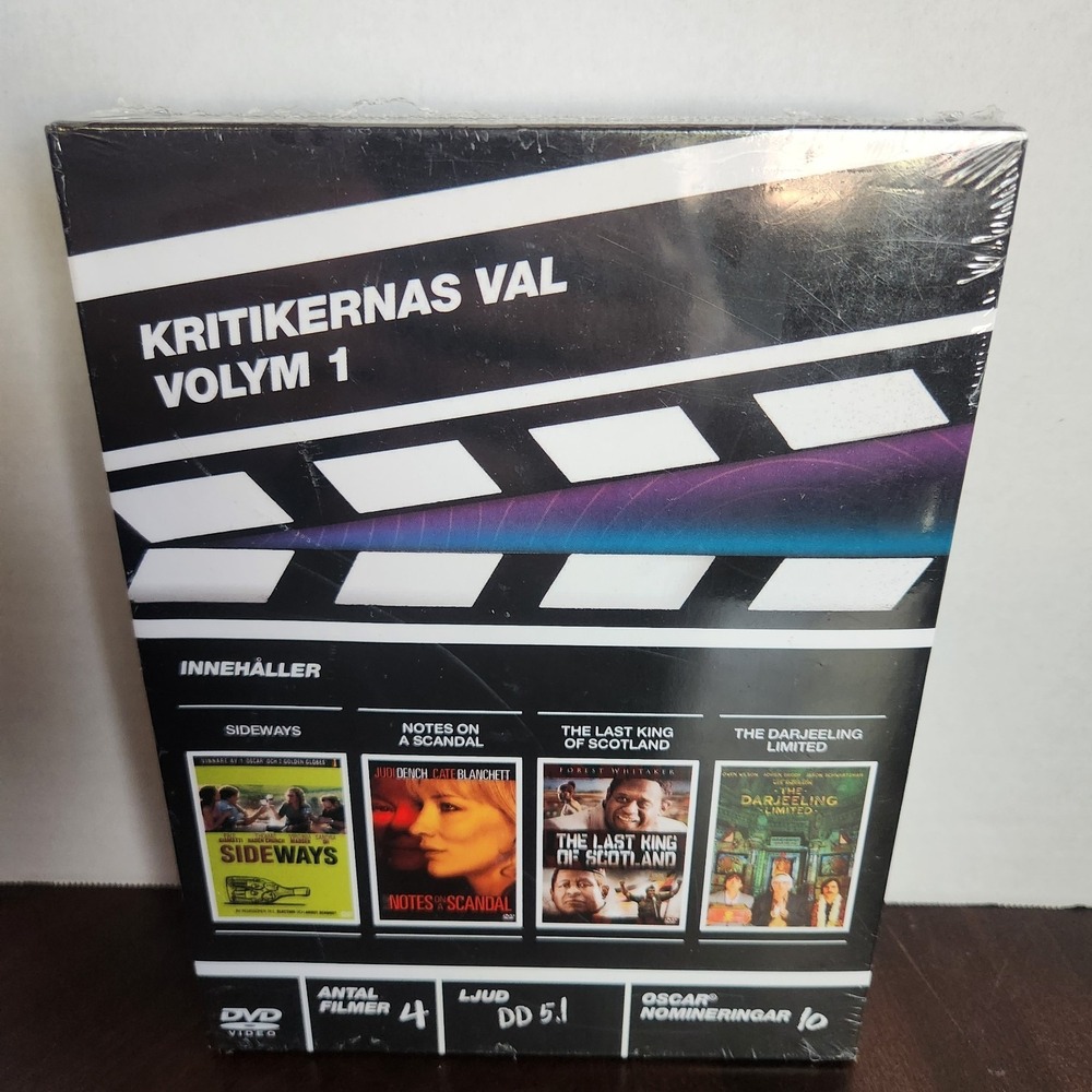 SIDEWAYS NOTES ON A SCANDAL DVD NEW SEALED SWEDISH IMPORT 4 FILM BOX SET #SP